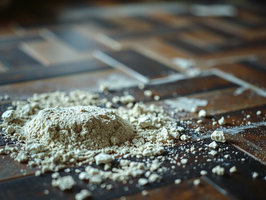 Poussière de chantier sur parquet