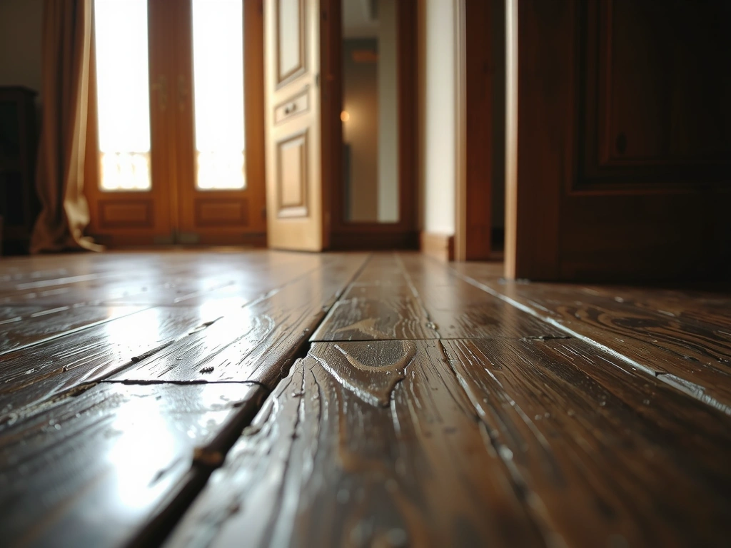 Détail de texture de sol après nettoyage